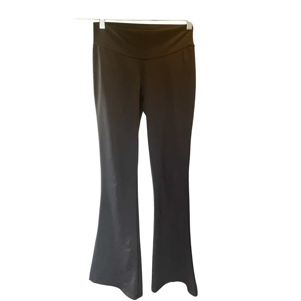 Womens Y2K High Waisted Flare Bootcut Yoga Pants Size S 90's Black Leggings